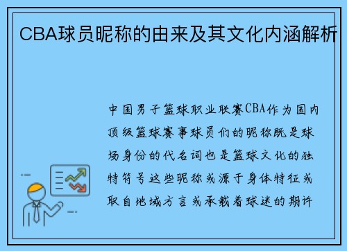 CBA球员昵称的由来及其文化内涵解析